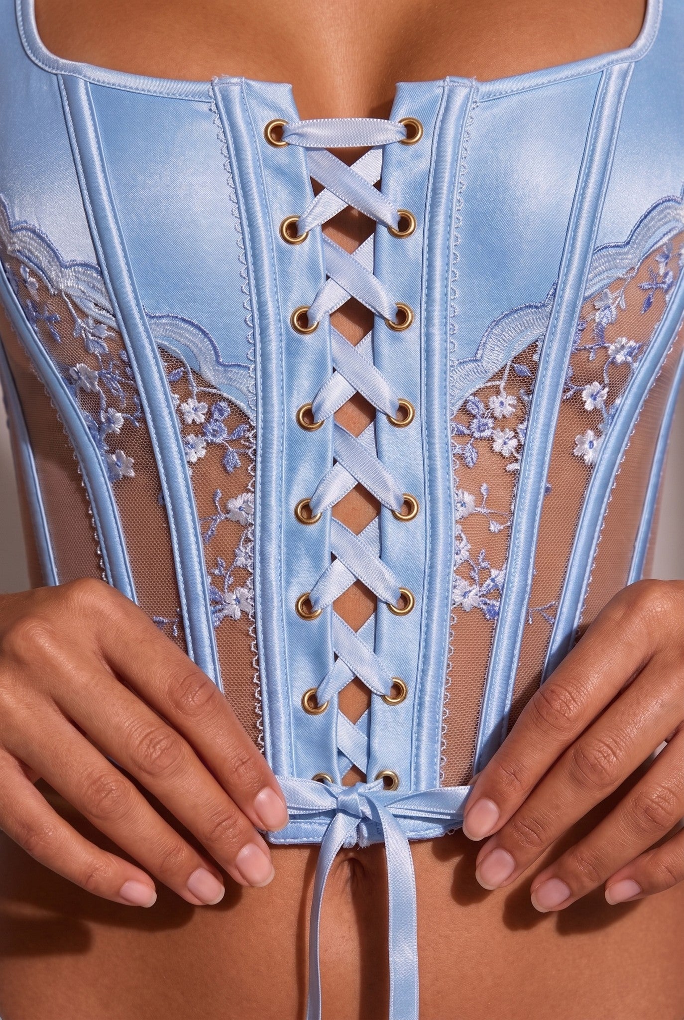 Corset bodysuit — Light blue 6